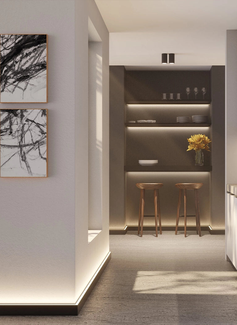 WALLSTYL ARSTYL NMC Skirting board for led lights in kitchen interior Decormania UK