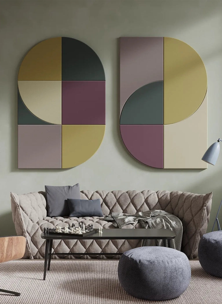 Acoustic Wall Art Panels in living room interior Decormania UK