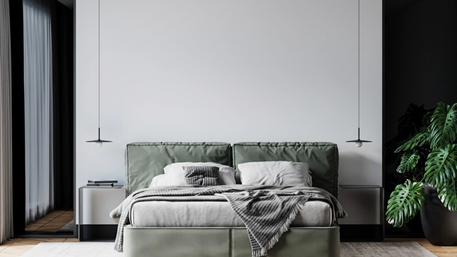 Decorative 3D Felt Wall Tiles DECO1 composition on grey wall Decormania UK