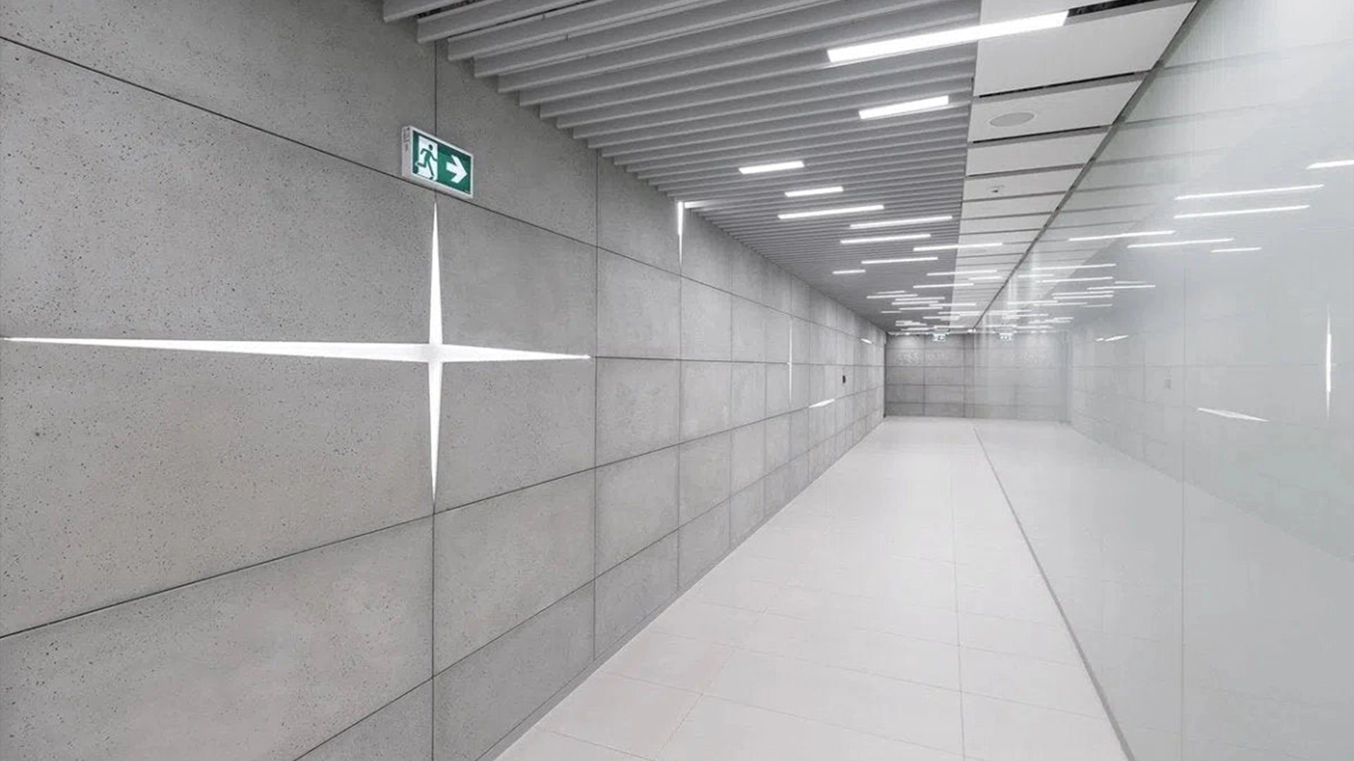 Decorative Architectural Concrete Wall Panels in White Hallway interior Decormania UK