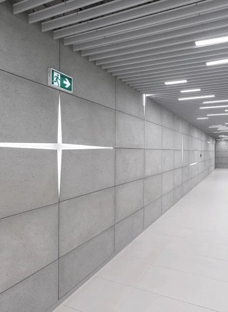 Decorative Architectural Concrete Wall Panels in White Hallway interior Decormania UK
