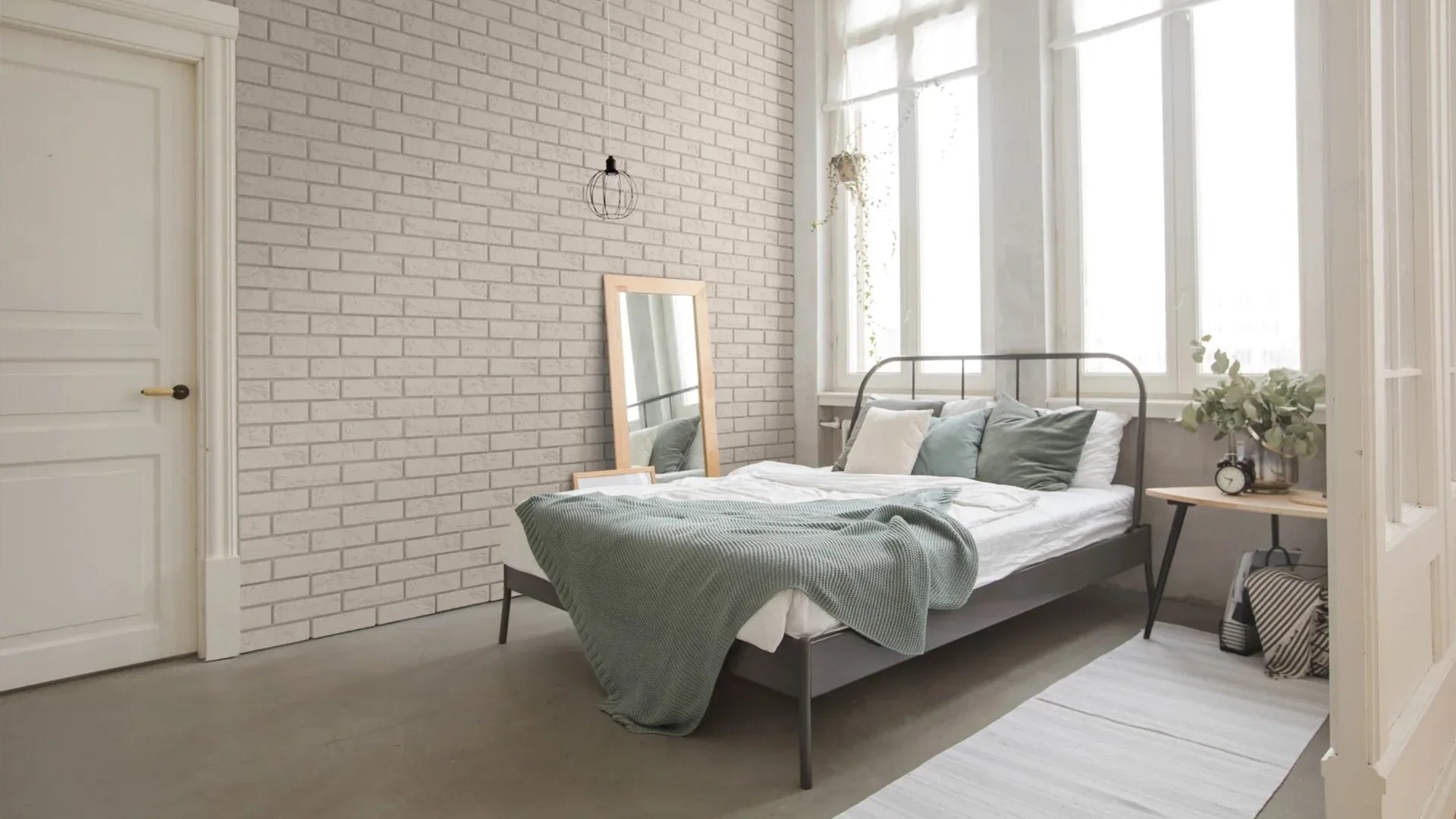 Brick Slips BOSTON Concrete Interior & Exterior - Box Decormania Adhesive and Accessory in bedroom interior Decormania UK