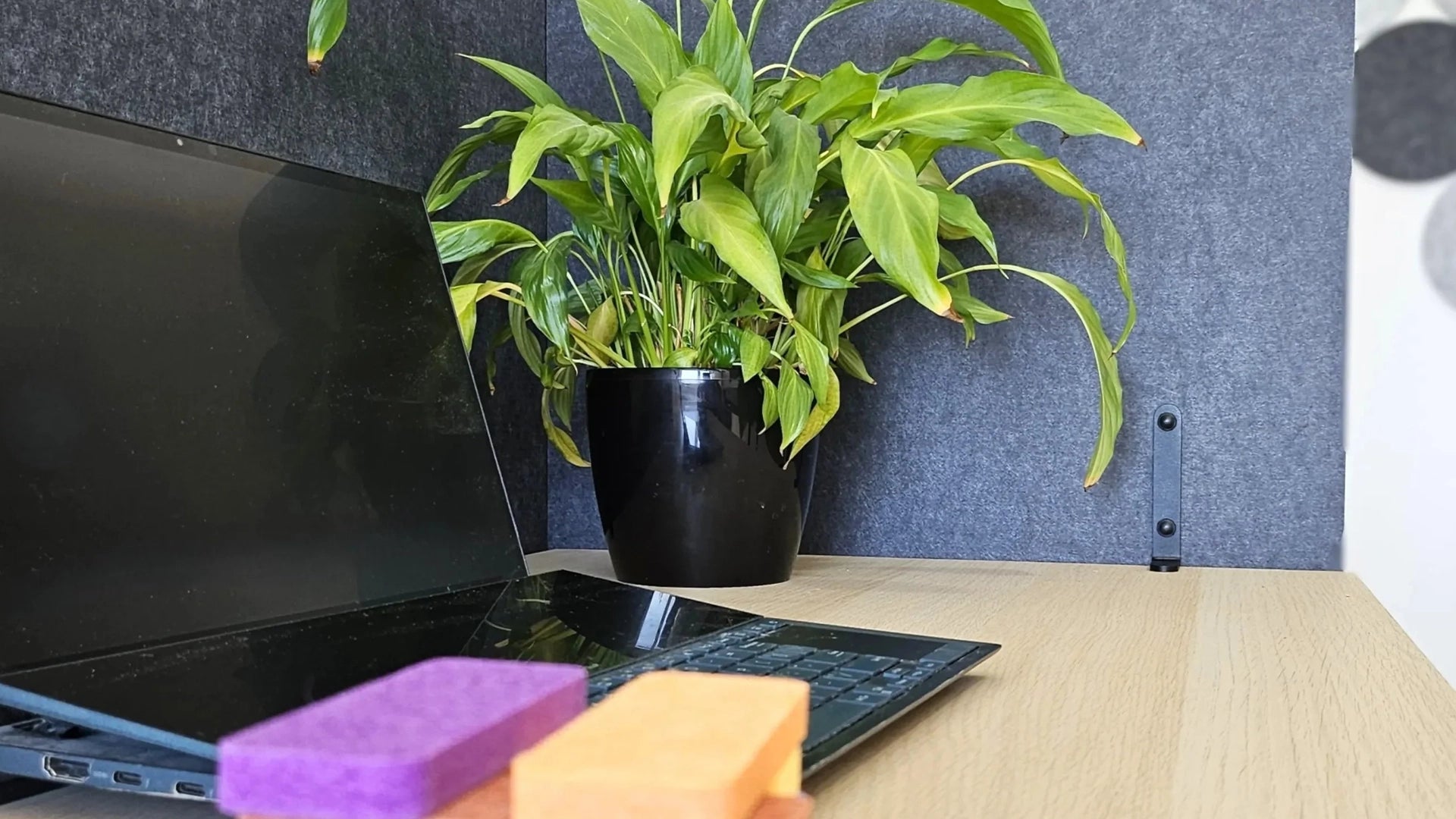 Felt Privacy Screen - Acoustic Office Partition 60x60 in office interior DecorMania UK