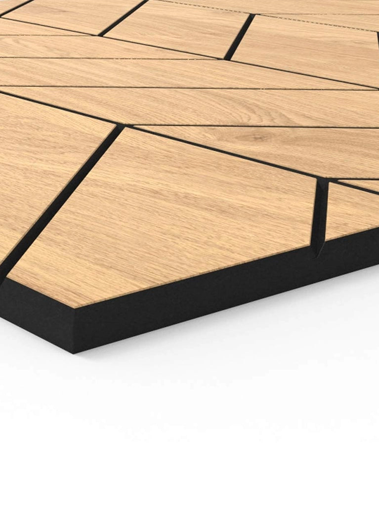 GrooveCraft Milled Acoustic Wall Panels MDF - 6 on white background DecorMania UK