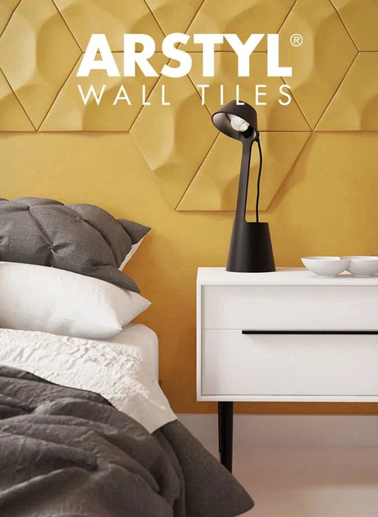 Arstyl NMC 3D Wall Panels ARSTYL® in a contemporary bedroom, enhancing the wall with its elegant design | DecorMania UK