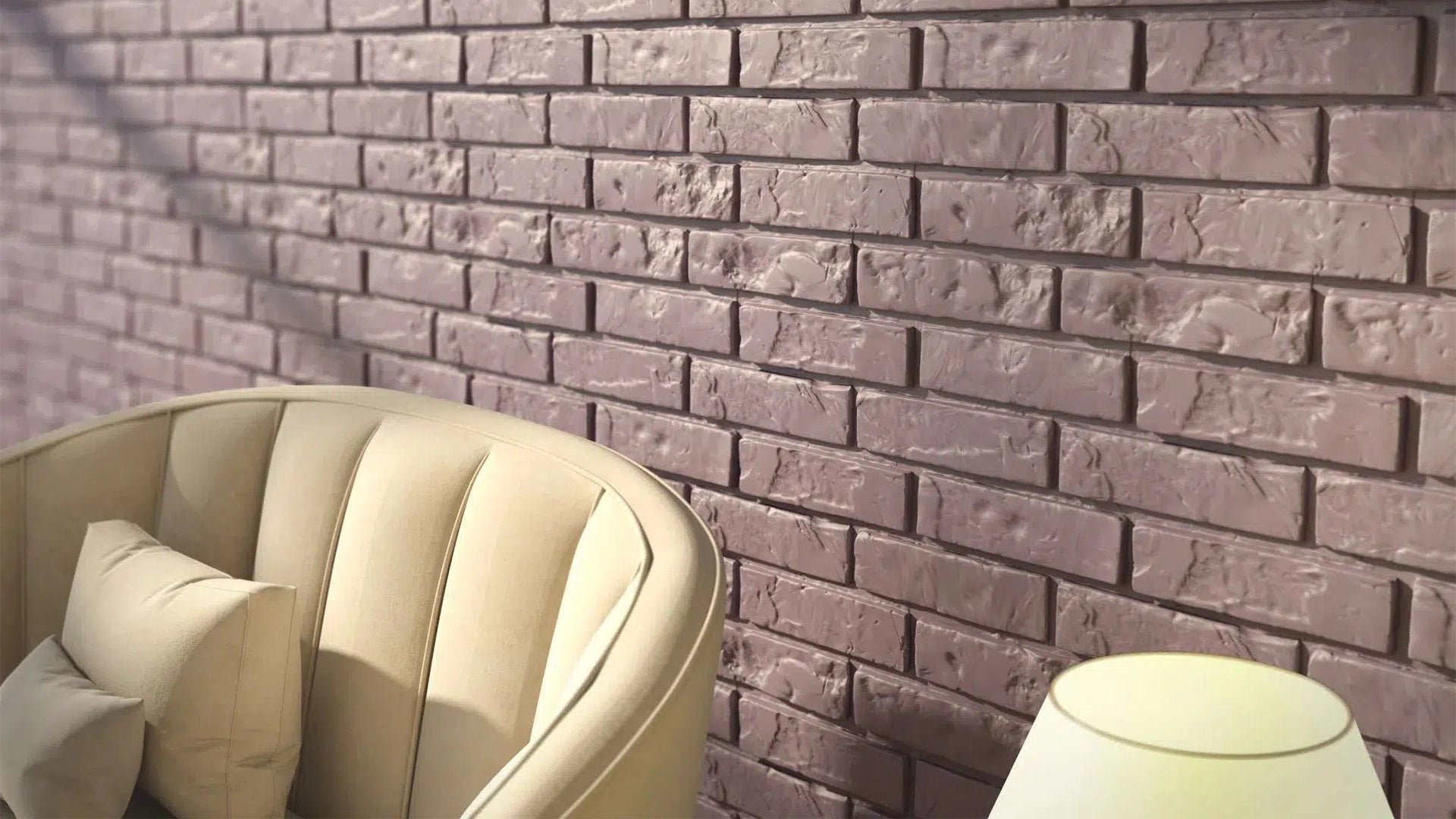 BRICK 3D 3D Wall Art - Polystyrene Wall Panels with a textured design enhance the minimalist, modern look of the space | DecorMania UK 
