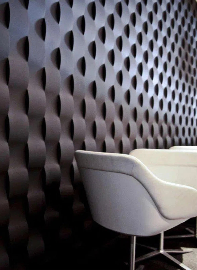 Premium Gypsum Adhesives & Accessories Black feature Wall with armchairs