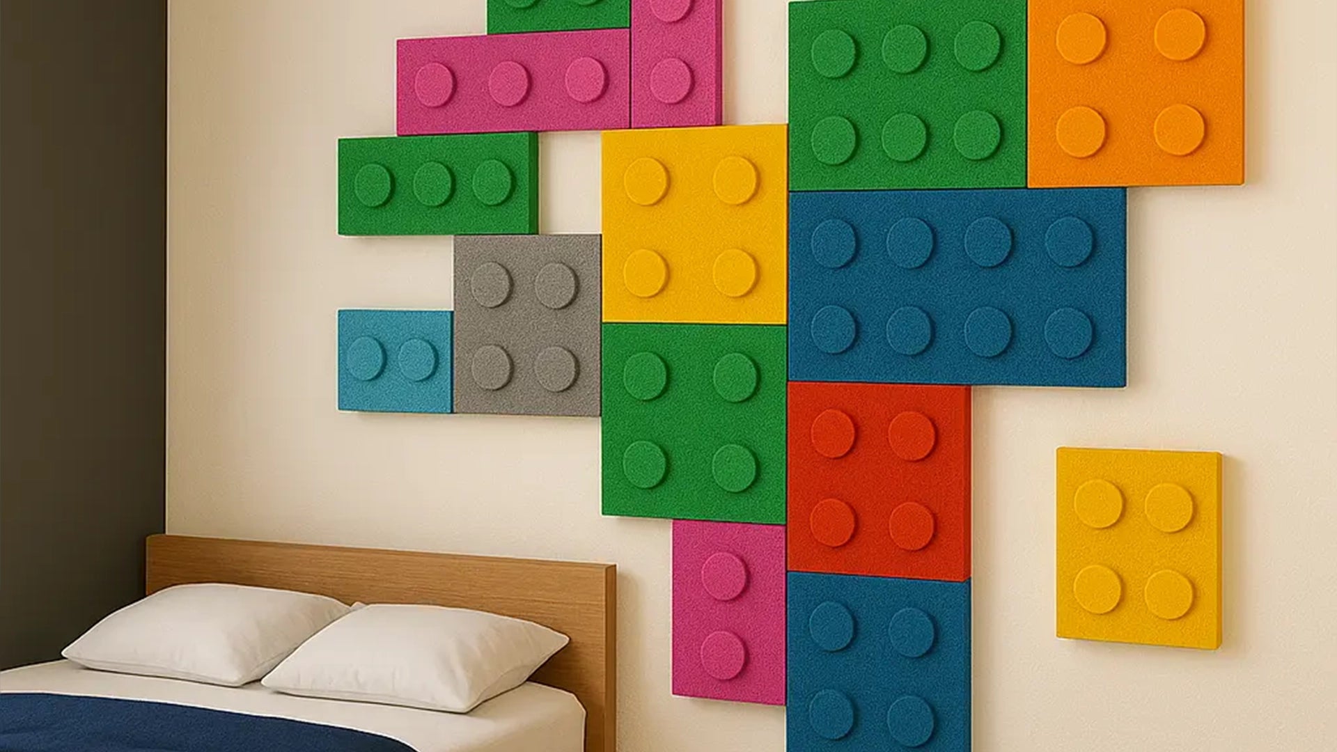 Soft Foam Wall Panels - BUILDING BLOCKS For Kids in cozy interior DecorMania UK