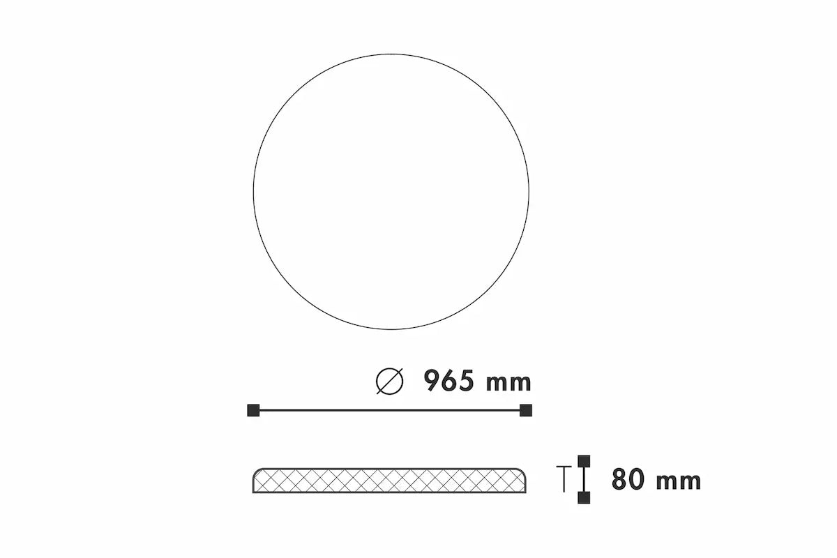 Dimensions of VICTORIA R25 Ceiling Rose | DecorMania UK 