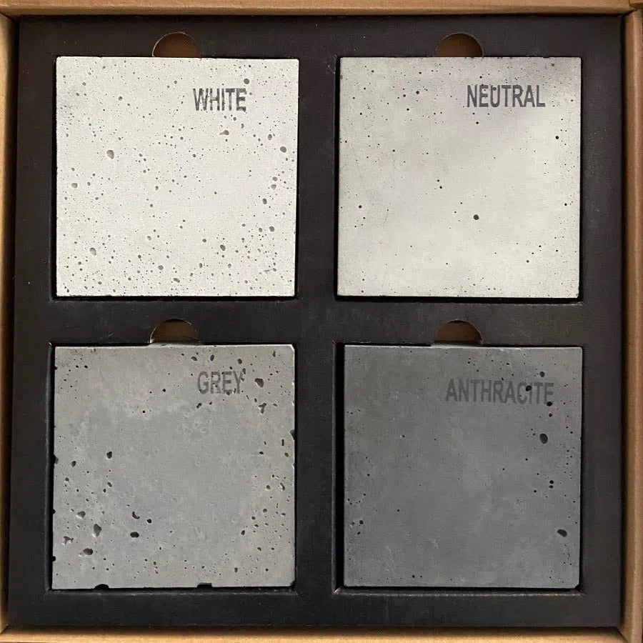 Wallset Concrete Wall Panels sample box in various colors | Decormania UK 