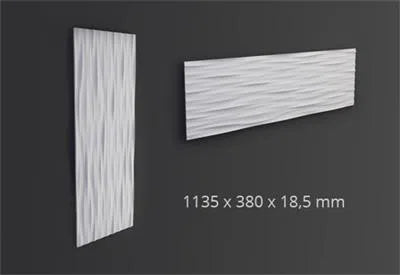 Dimensions of ARSTYL® WAVE Wall Panels 1135 x 380 x 18.5mm | DecorMania UK