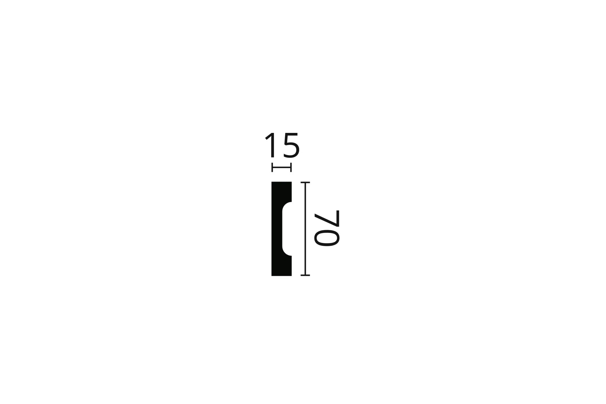 Dimensions of WD2 2M WALLSTYL DADO RAIL / PANEL MOULDING - Dado Rail | DecorMania UK 