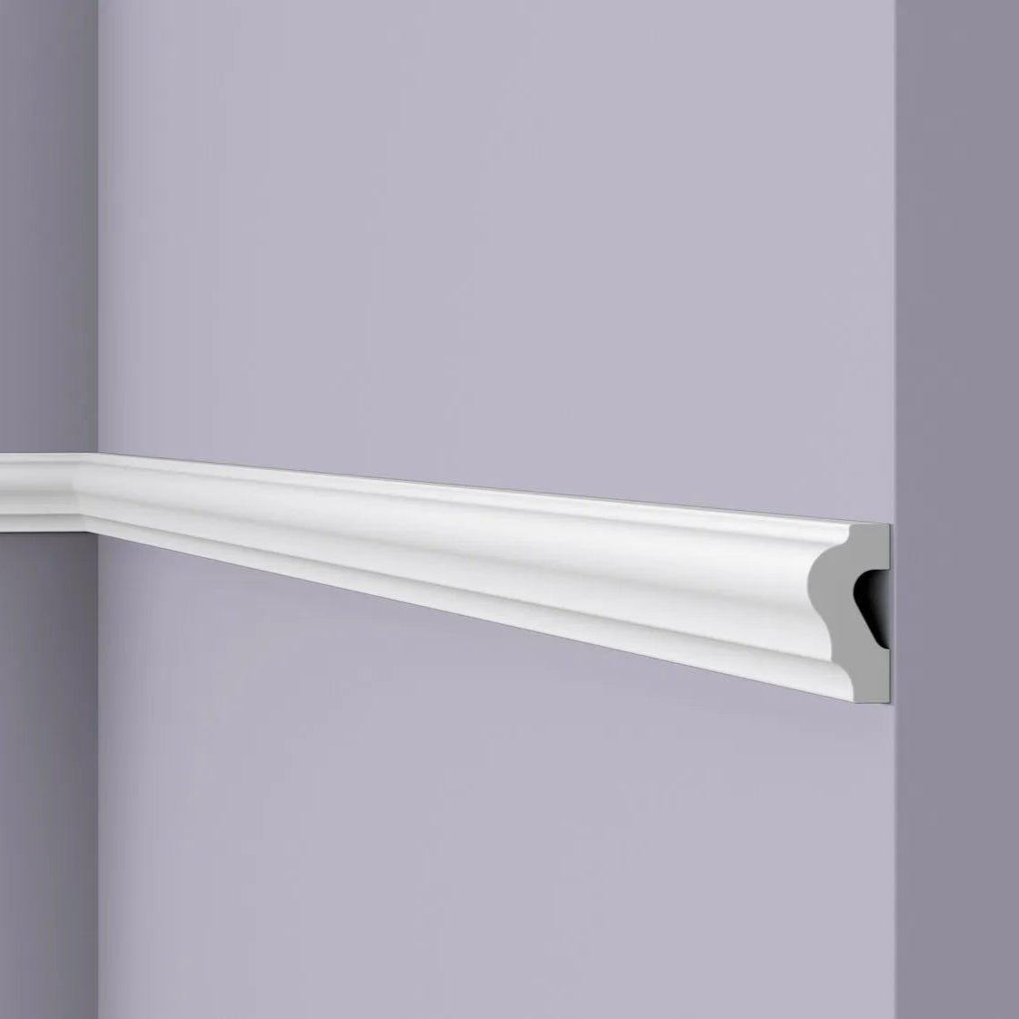 WL2 WALLSTYL PANEL MOULDING 2M - Dado Rail on grey background | DecorMania UK 