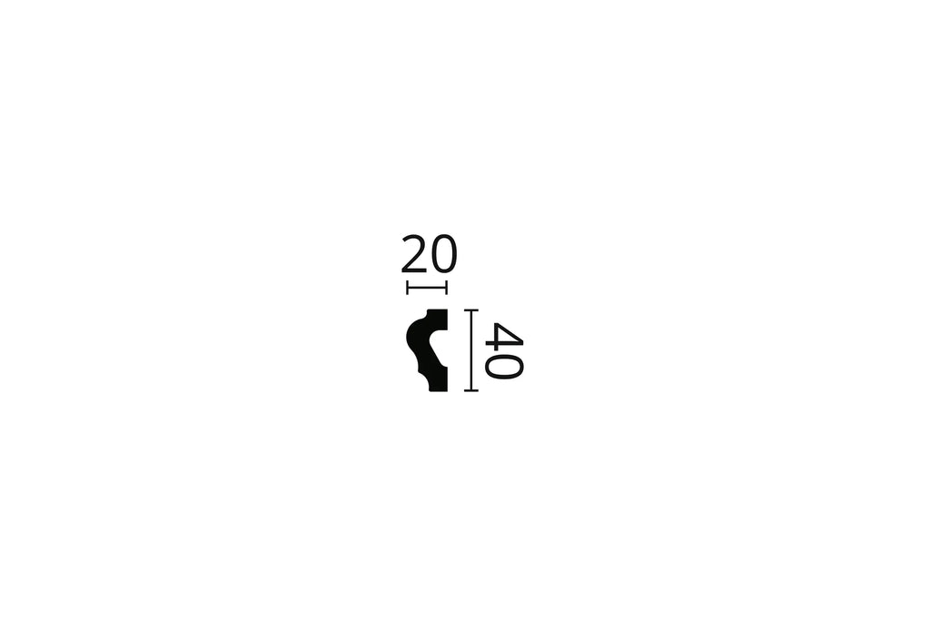 Dimensions of WL2 WALLSTYL PANEL MOULDING 2M - Dado Rail  | DecorMania UK 