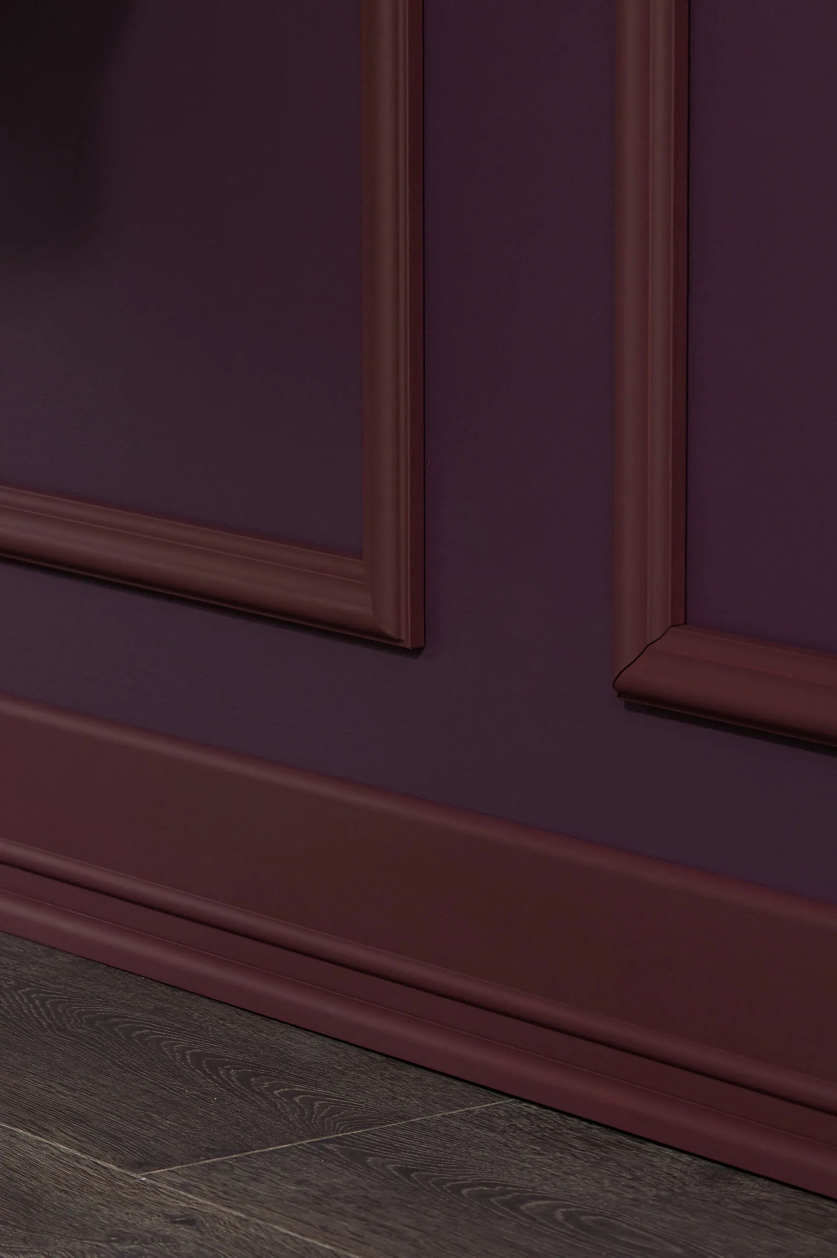 WL2 WALLSTYL PANEL MOULDING 2M - Dado Rail on burgundy background | DecorMania UK 