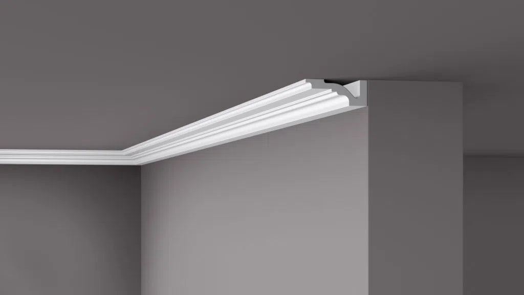 WL4 2M WALLSTYL ARCHITRAVE / DADO RAIL - Dado Rail on grey ceiling  | DecorMania UK 