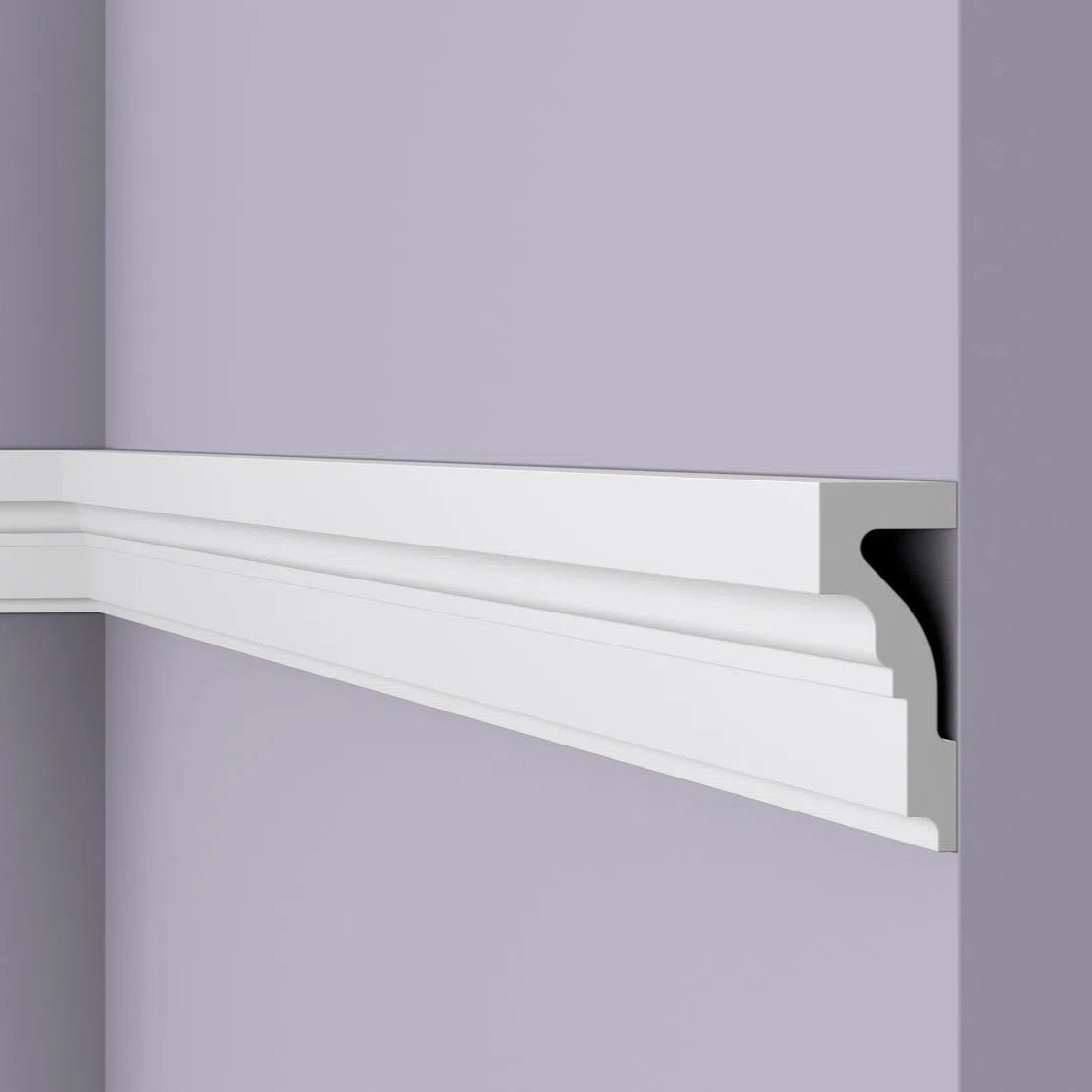WL4 2M WALLSTYL ARCHITRAVE / DADO RAIL on grey wall | DecorMania UK 