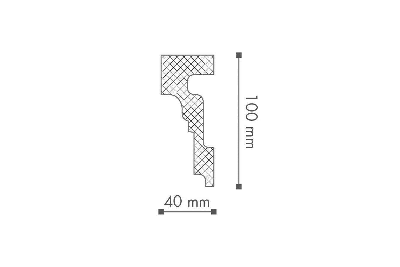 Dimensions of WL4 2M WALLSTYL ARCHITRAVE / DADO RAIL - Dado Rail  | DecorMania UK 