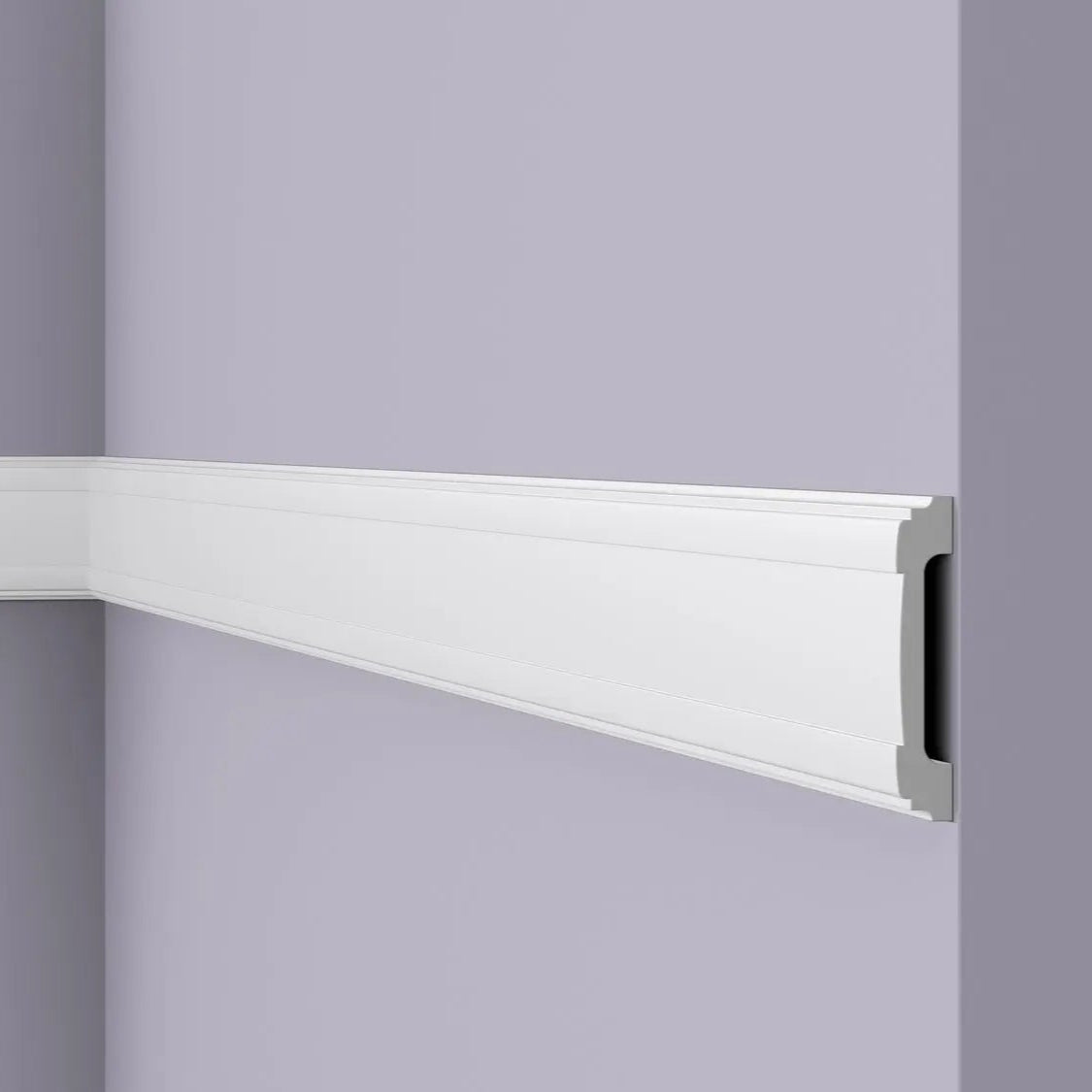 WL5 2M DADO RAIL - Dado Rail on grey wall  | DecorMania UK 