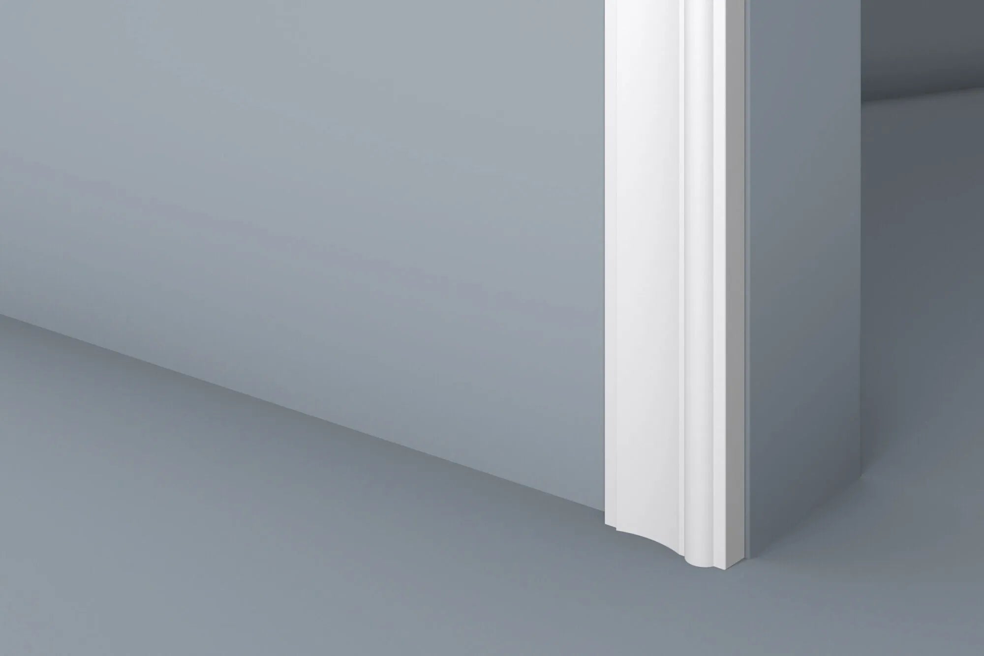 WL6 2M WALLSTYL ARCHITRAVE DADO RAIL - Dado Rail on grey wall | DecorMania UK 