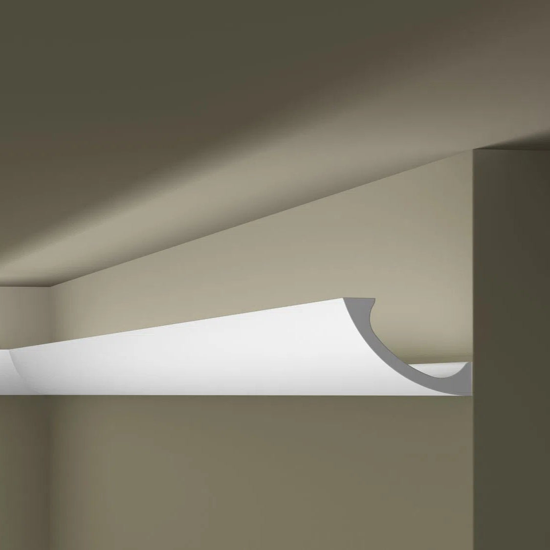 WT3 WALLSTYL 2M Ceiling Coving for LED Lighting in the beige ceiling | DecorMania UK 