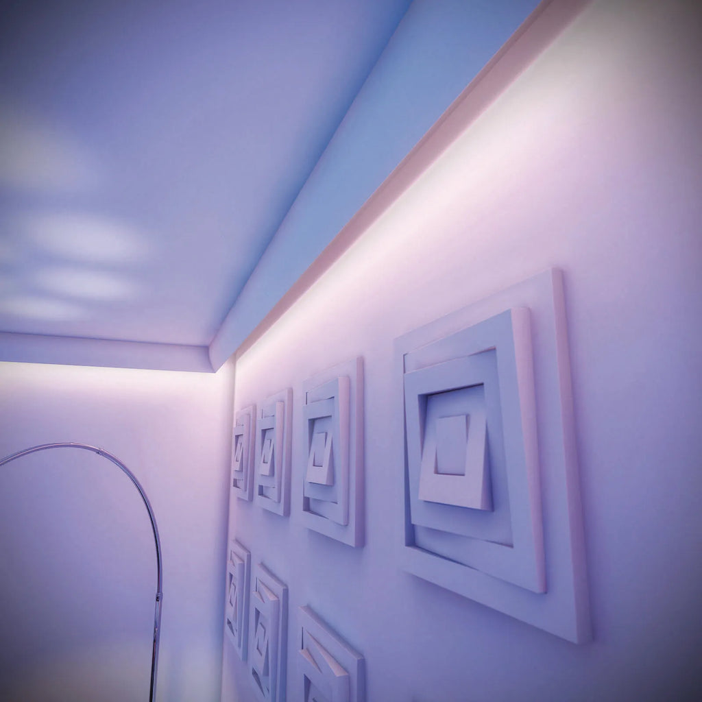 WT3 WALLSTYL 2M Ceiling Coving for LED Lighting as a modern wall decor  | DecorMania UK 