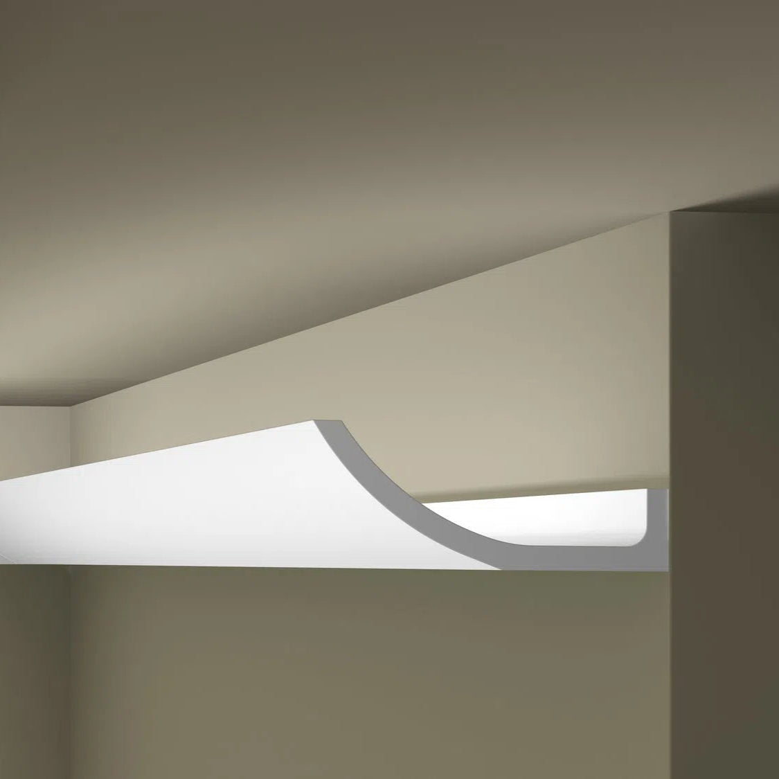 WT4 WALLSTYL 2M Ceiling Coving for LED Lighting on the grey background | DecorMania UK 
