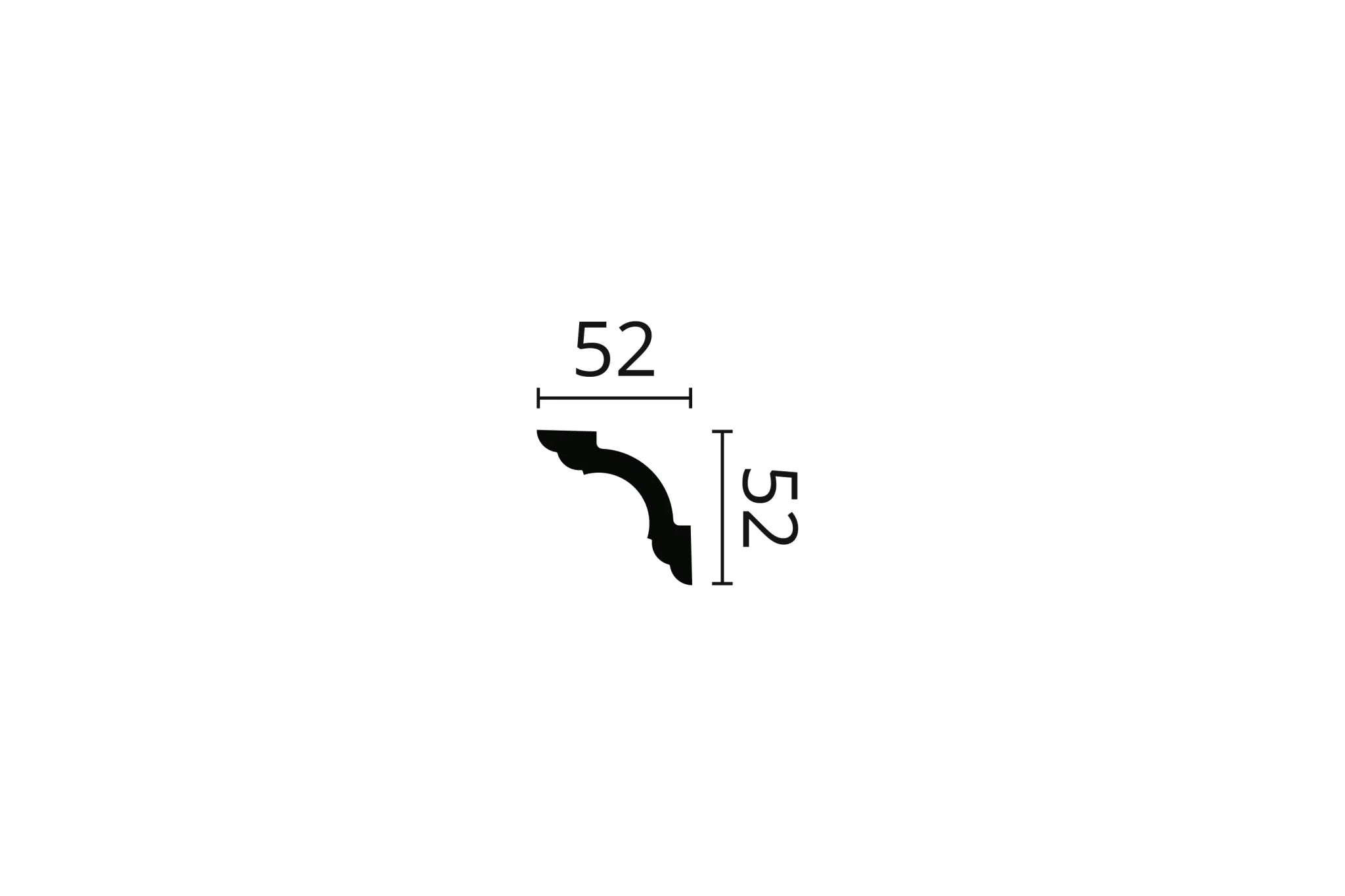 Dimensions of WT5 WALLSTYL® 2M ceiling coving | DecorMania UK 