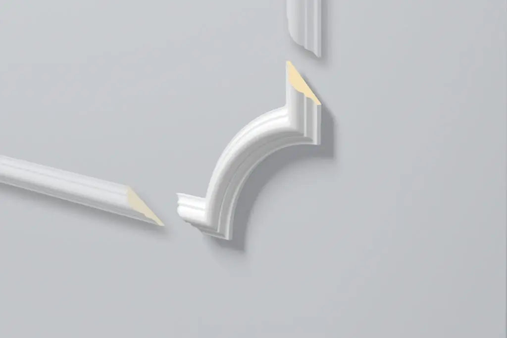 Z102 CURVED CORNERS (PACK OF 4) - Dado Rail on grey background | DecorMania UK 