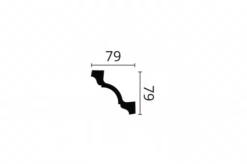 Dimensions of Z19 ARSTYL® 2M ceiling coving | DecorMania UK 