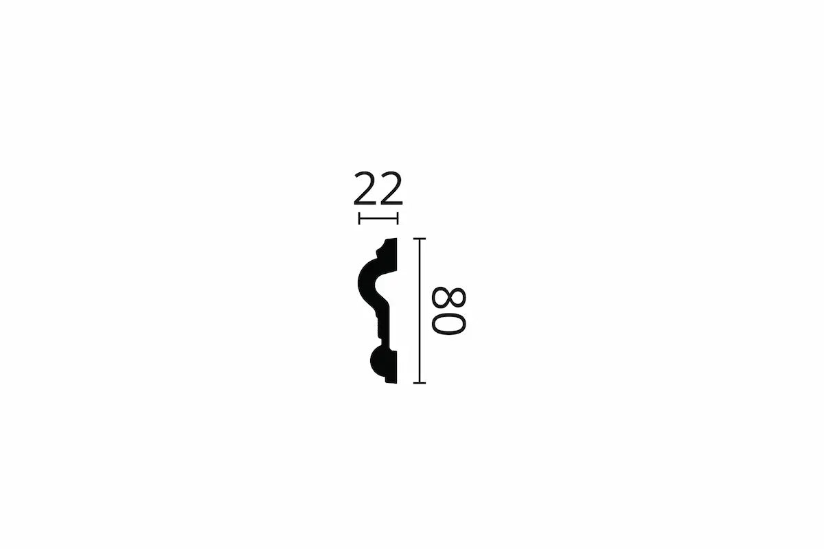 Dimensions of Z32 2m ARSTYL® Dado Rail | DecorMania UK