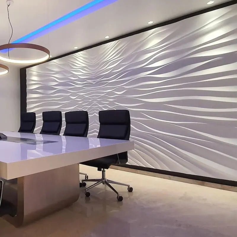 3D MURAL - ILLUSION - Gypsum Wall  Panels in a modern office space | DecorMania UK