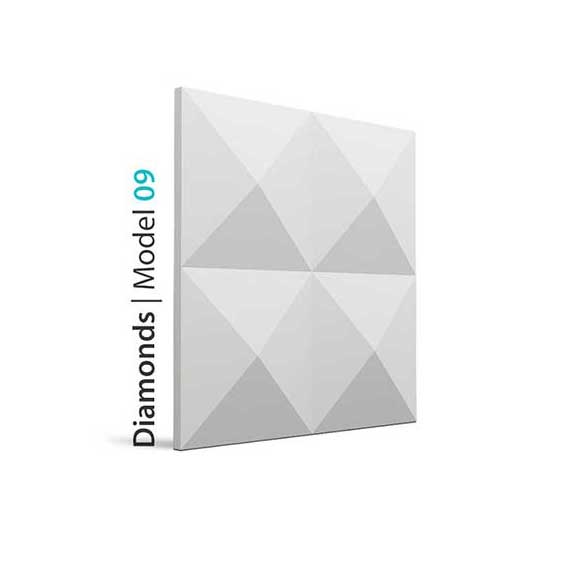 3D Wall Panel - DIAMONDS - Gypsum Panels | DecorMania