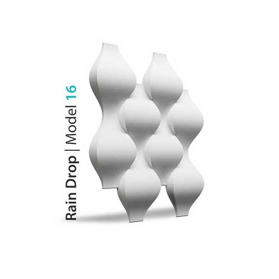 3D Wall Panel - RAINDROP - Gypsum Panels | DecorMania