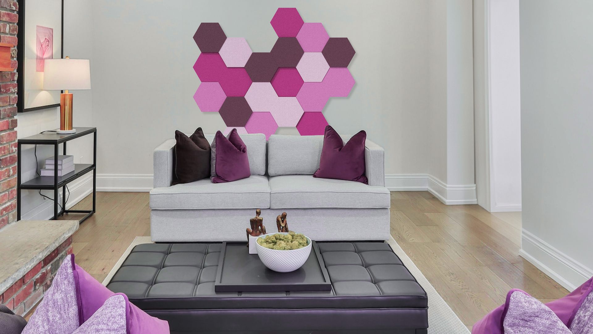 FLUFFO SET "HEXA" L Soft Acoustic Wall Panel - 3D Wall Panels | DecorMania