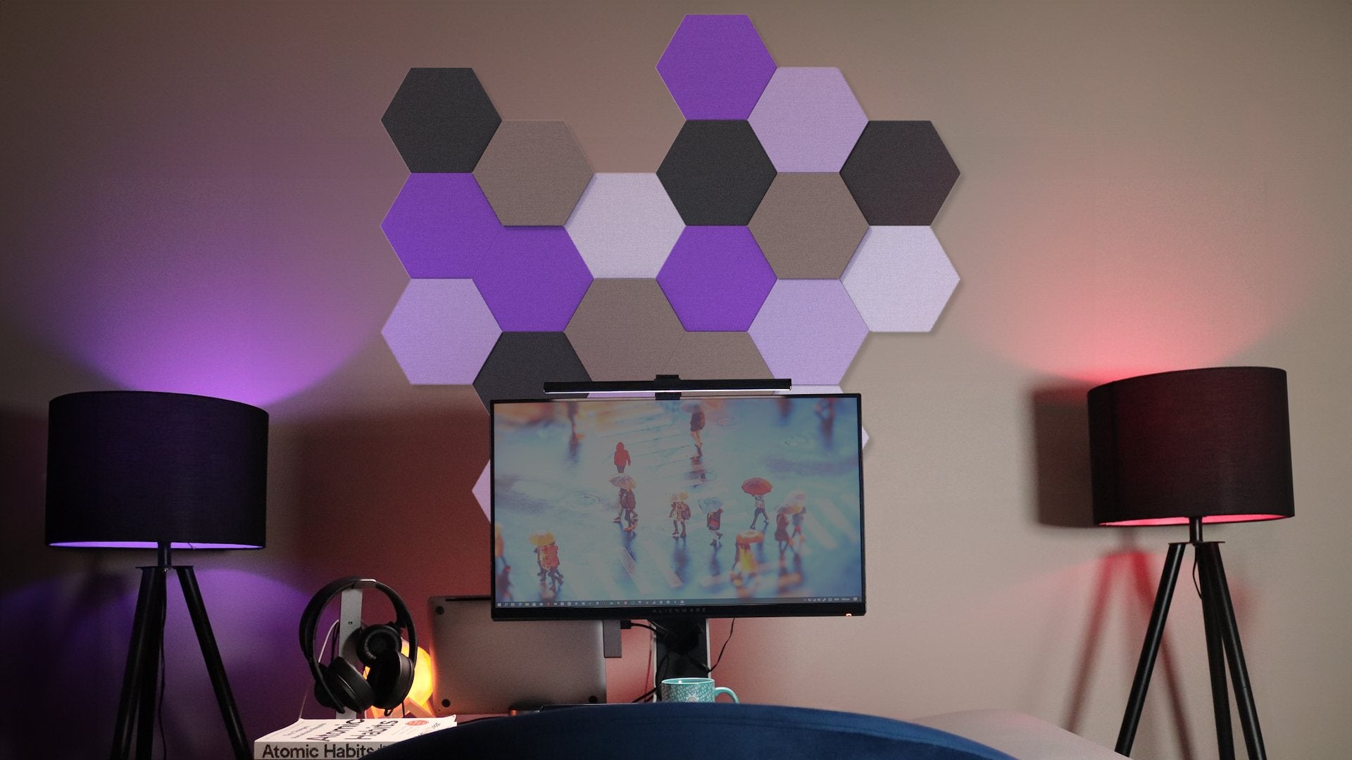 FLUFFO SET "HEXA" L Soft Acoustic Wall Panel - 3D Wall Panels | DecorMania