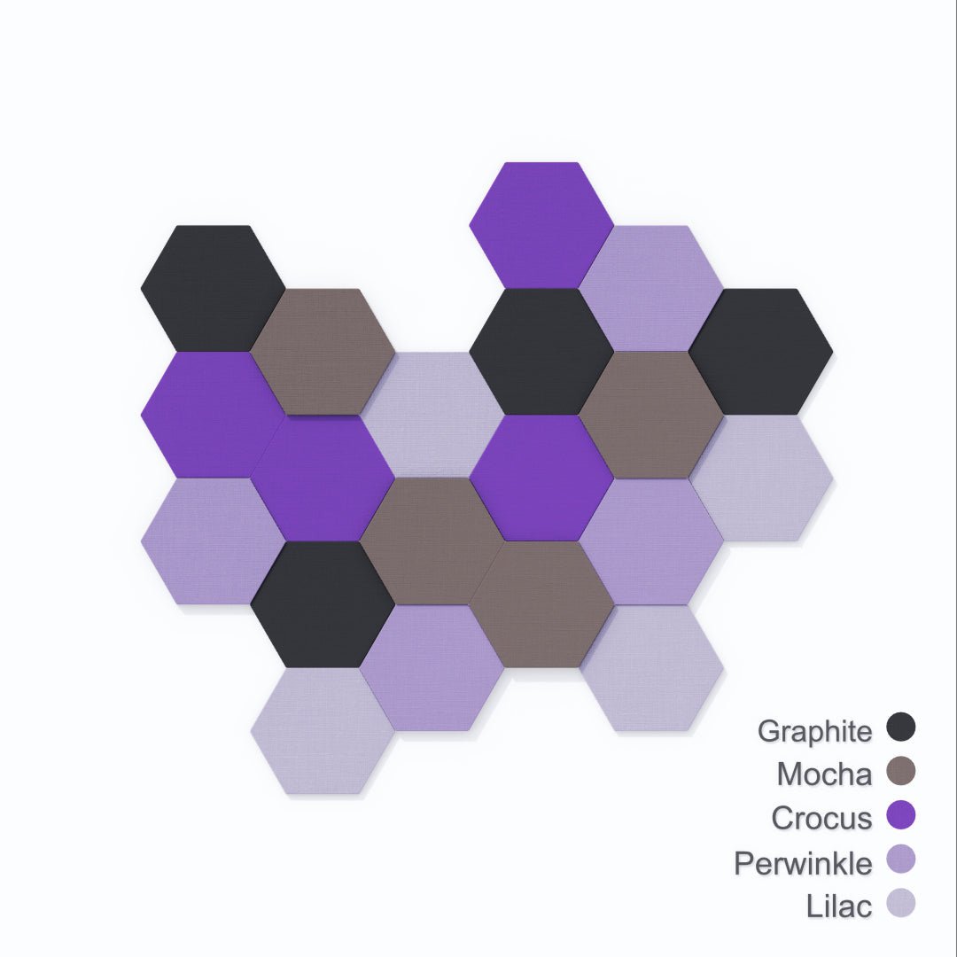 FLUFFO SET "HEXA" L Soft Acoustic Wall Panel - 3D Wall Panels | DecorMania