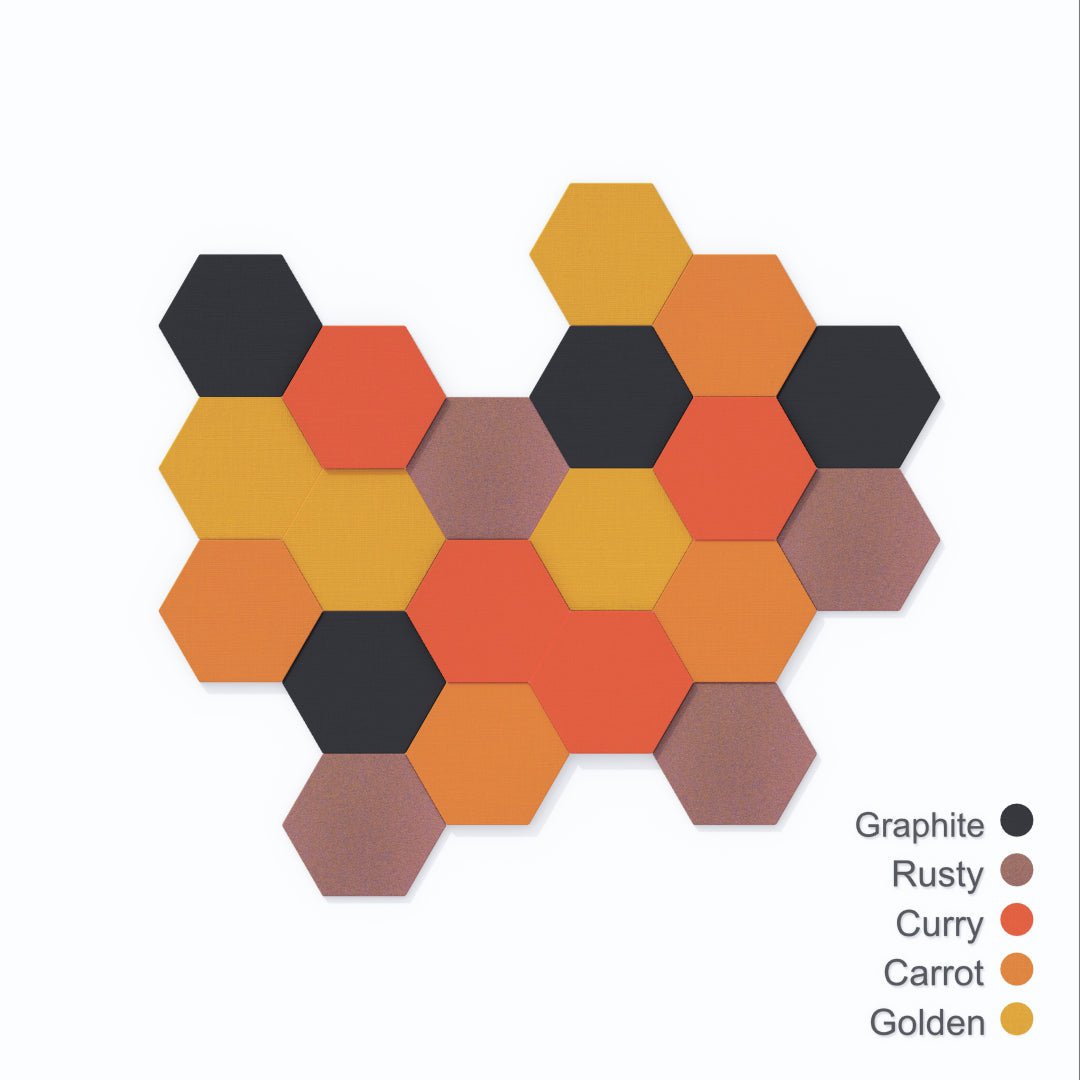 FLUFFO SET "HEXA" L Soft Acoustic Wall Panel - 3D Wall Panels | DecorMania