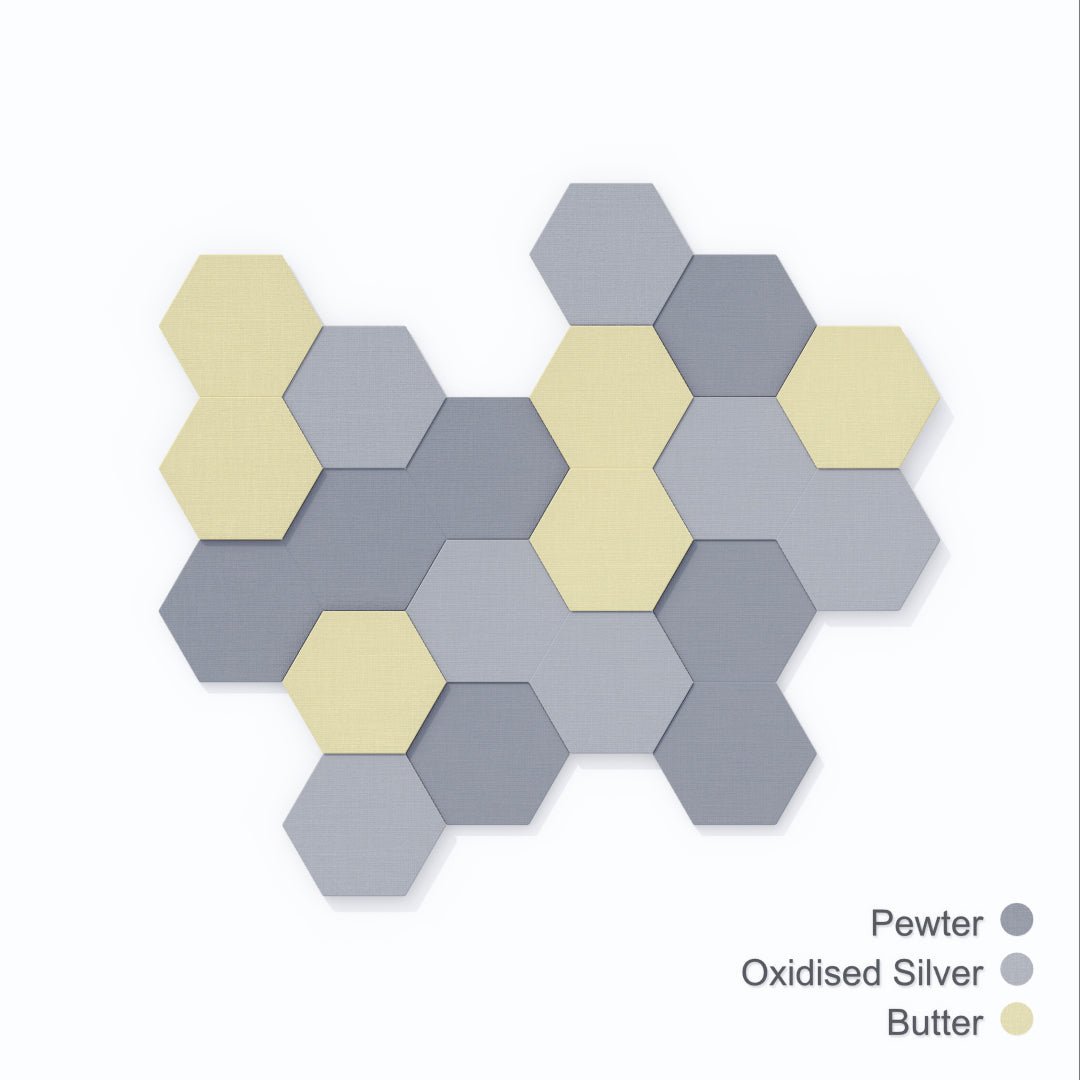 FLUFFO SET "HEXA" L Soft Acoustic Wall Panel - 3D Wall Panels | DecorMania