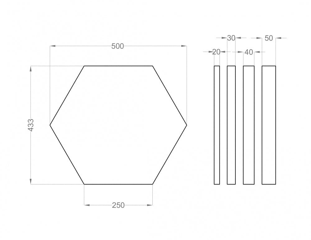 FLUFFO SET "HEXA" L Soft Acoustic Wall Panel - 3D Wall Panels | DecorMania