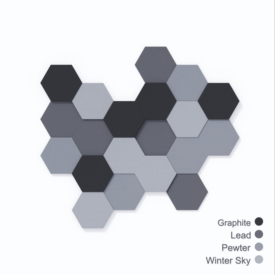 FLUFFO SET "HEXA" L Soft Acoustic Wall Panel - 3D Wall Panels | DecorMania
