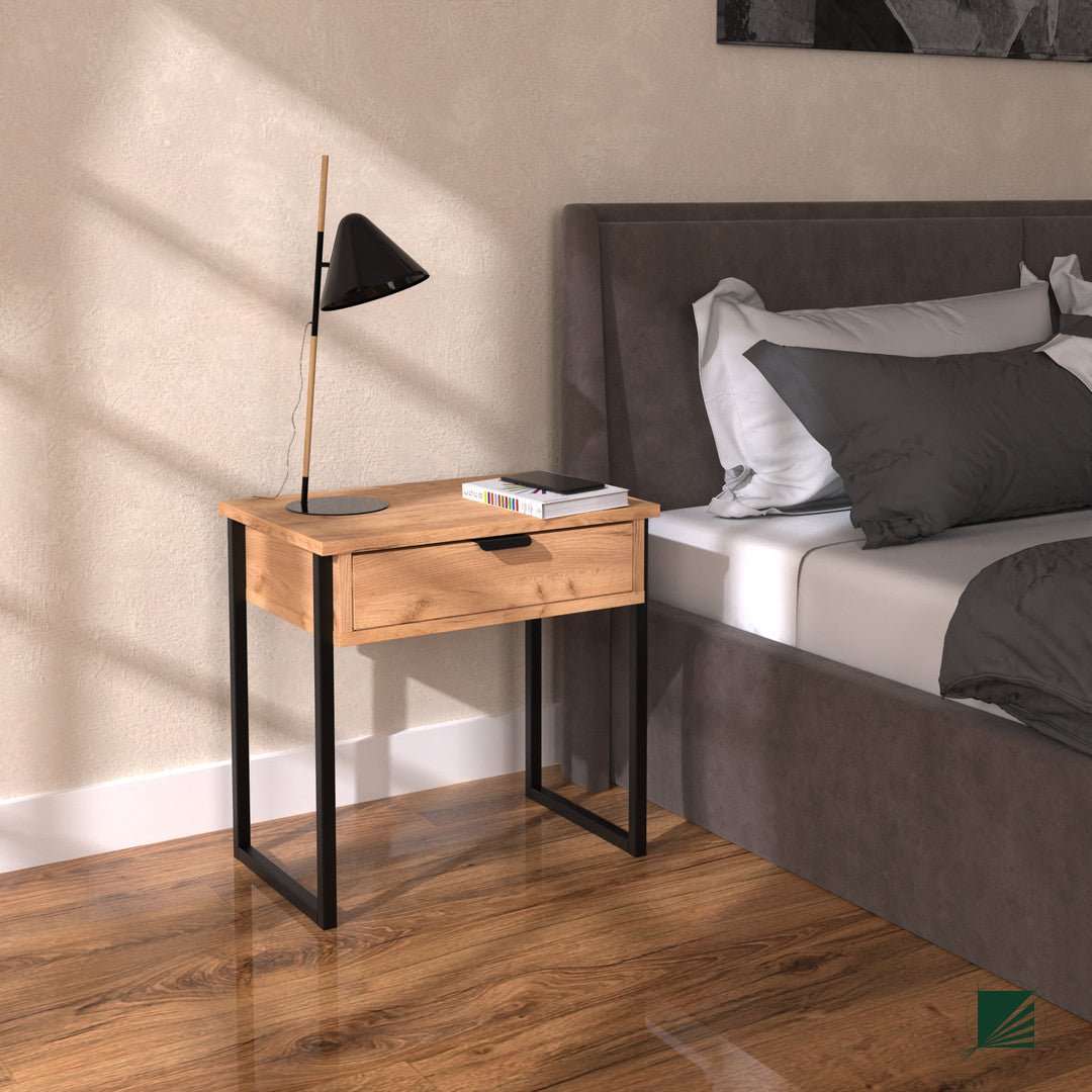 Bed Table LOFT Oak Black - Bed Table | DecorMania