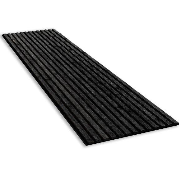Charcoal - Acoustic Slat Wood Panel 240 x 60 - Slats acoustic 3D Panels | DecorMania