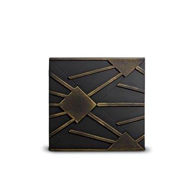 Concrete 3D Tile ANDROMEDA Black Gold - Box of 12 - 3D Concrete Tiles | DecorMania