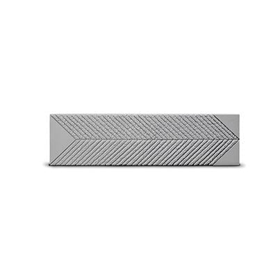 Concrete 3D Tile SAGITA Grey - Box of 8 - 3D Concrete Tiles | DecorMania
