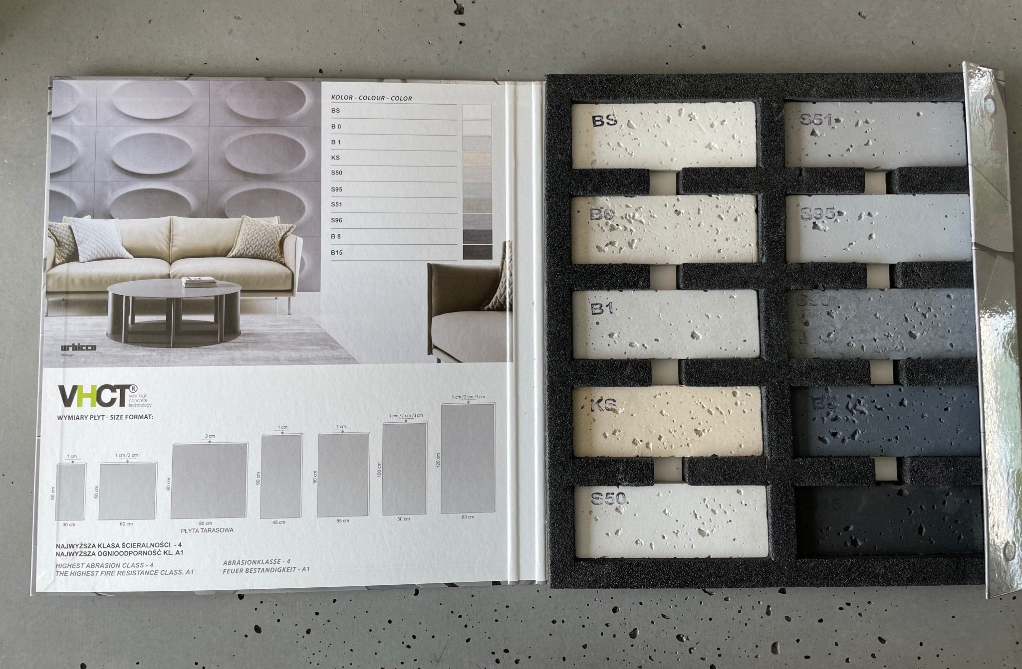 VHCT Concrete wall panel sample book - Concrete Panels | DecorMania