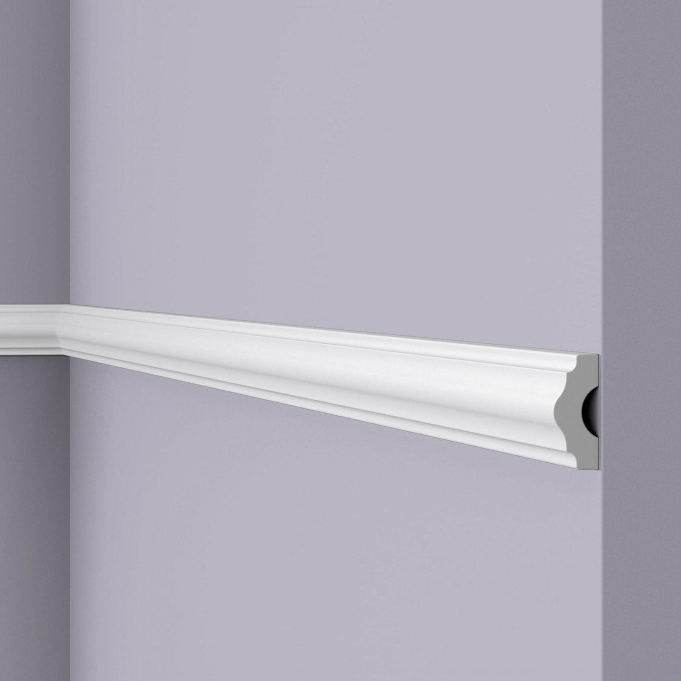 WL3 WALLSTYL PANEL MOULDING 2M - Dado Rail on grey wall | DecorMania UK 